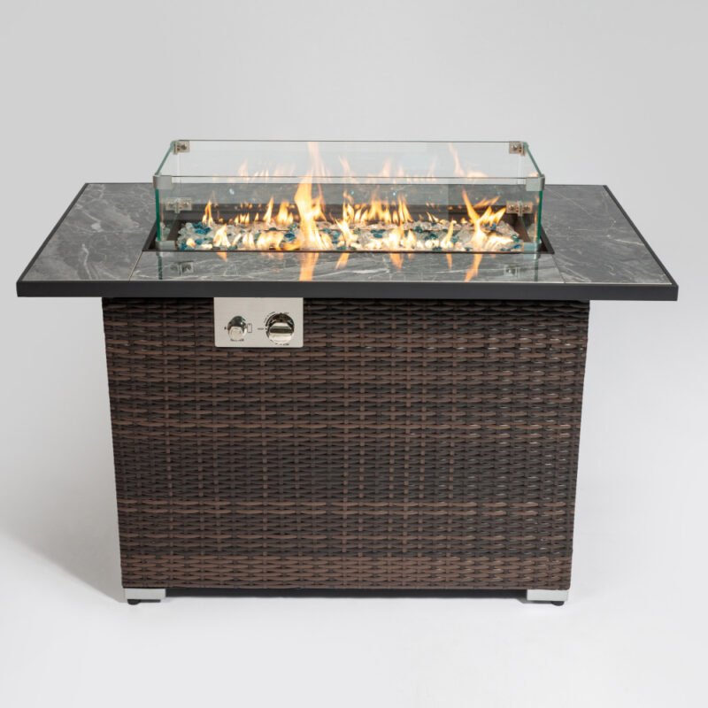 44inch Outdoor Fire Pit Table, Propane Fire Table with Ceramic Tabletop Gas Fire Table - Image 5