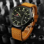 Men Sports Watches Men's Quartz Date Clock Man Leather Army Military Wrist Watch Relogio Masculino