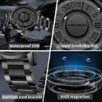 Luxury Watch Men Creative Scrolling Pointer Magnetic Force Sport Watches for Men - Image 3