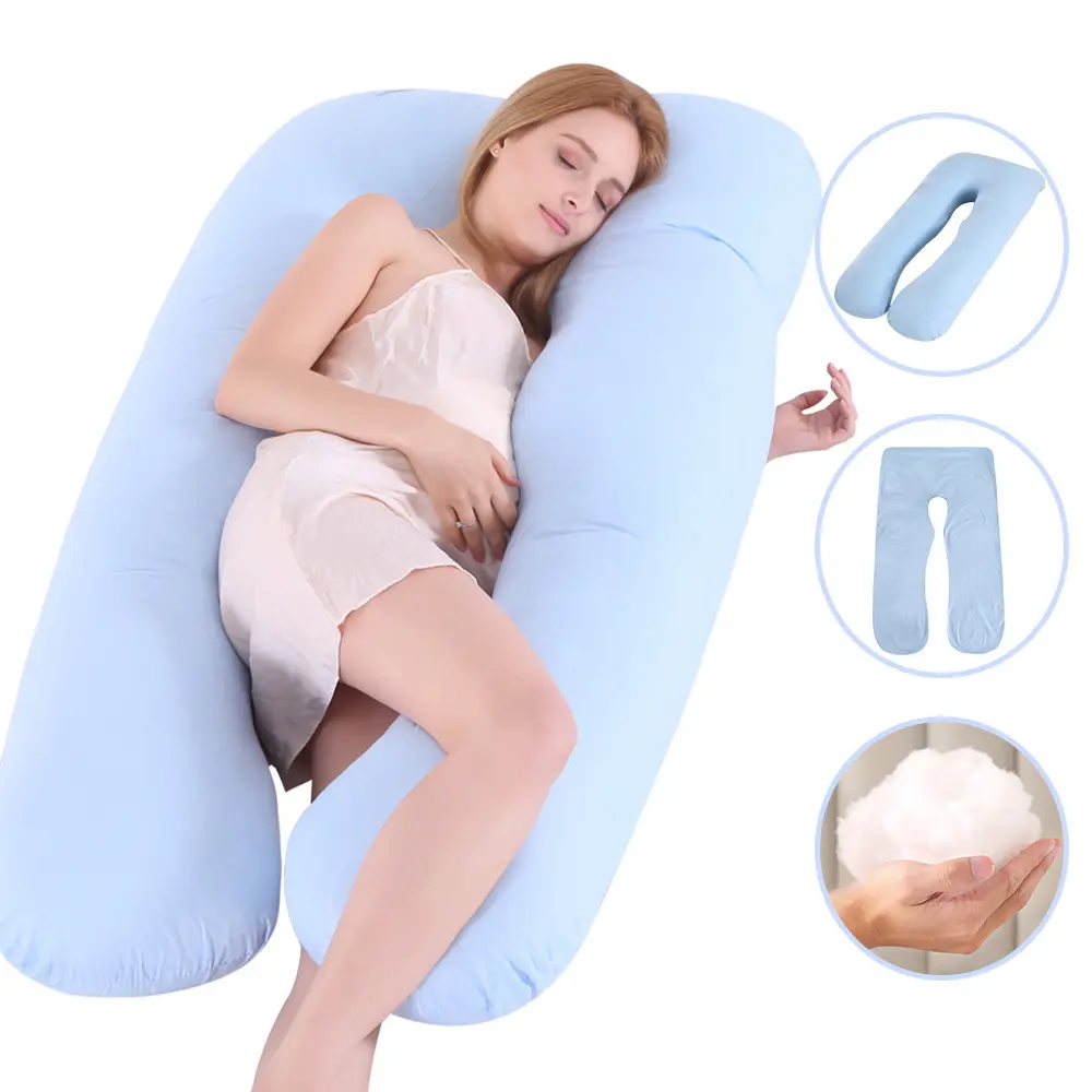 O1CN01Em1G0V1T2RUYAGjMk_2938932324-0-cib.webp Cross-border U-shaped Cotton Pillow For Pregnant Women Supporting Back, Legs, Abdomen, Waist Pillow Multifunctional Waist Protection, Side Sleeping Pillow Core - Image 1