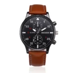 Men’s Leather Band Wrist Watches – Sleek & Timeless Designs - Image 2